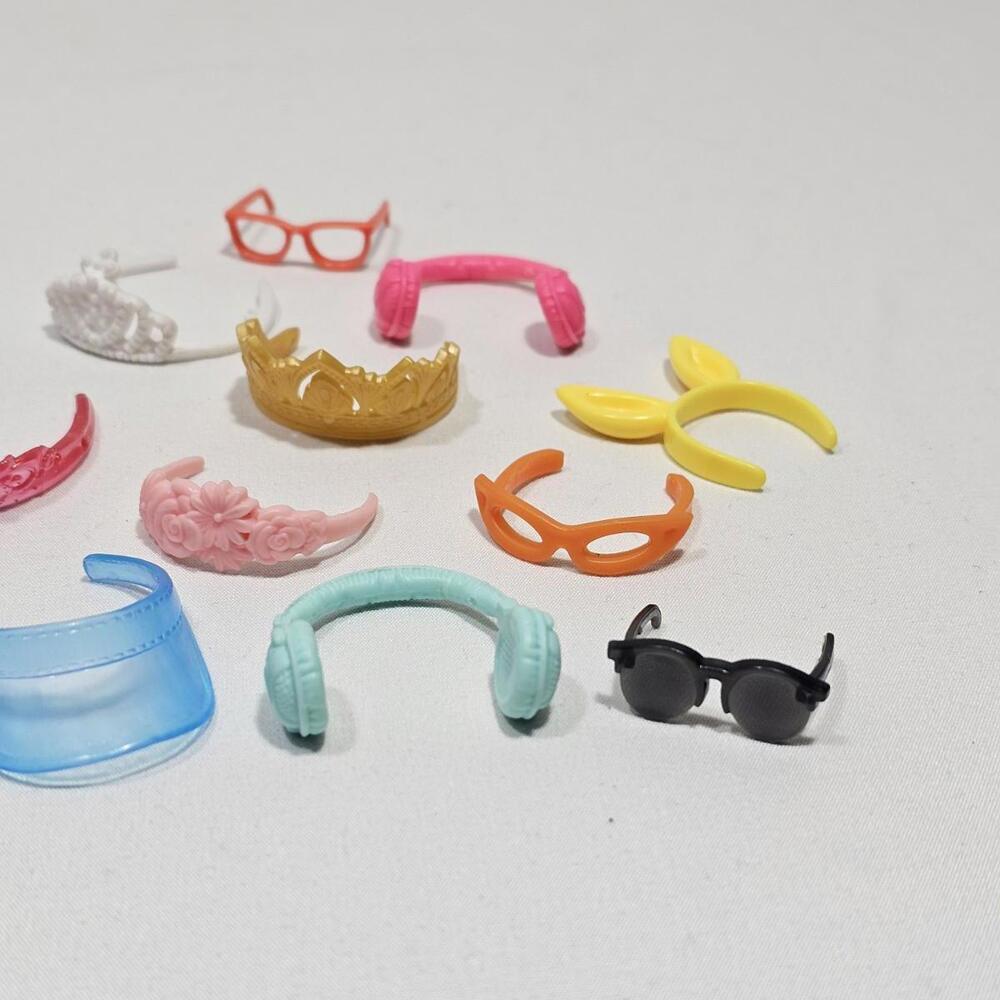 LOL Doll & Barbie Accessories Mixed Lot Hat Headband Sunglasses Tiaras Headphone - Picture 4 of 9